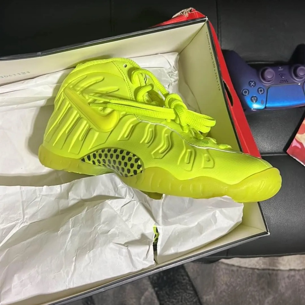 Nike Neon Green Foamposite Sneakers